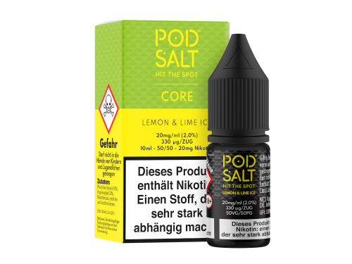 Pod Salt - Lemon & Lime Ice - Nikotinsalz Liquid - 10ml