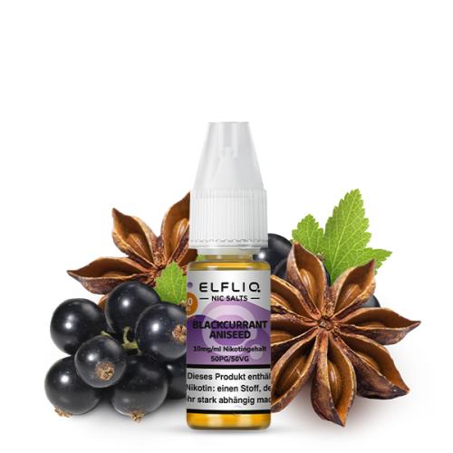 Elfbar - Elfliq - Blackcurrant Aniseed - Nikotinsalz Liquid - 10ml