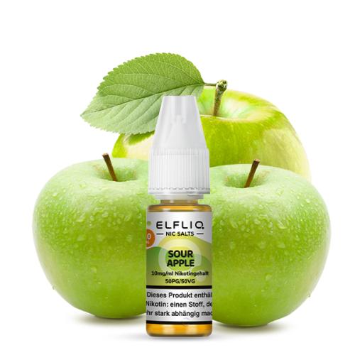 Elfbar - Elfliq - Sour Apple Nikotinsalz Liquid 10 ml