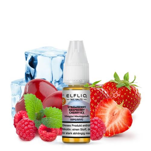 Elfbar - Elfliq - Strawberry Raspberry Cherry Ice Nikotinsalz Liquid 10 ml