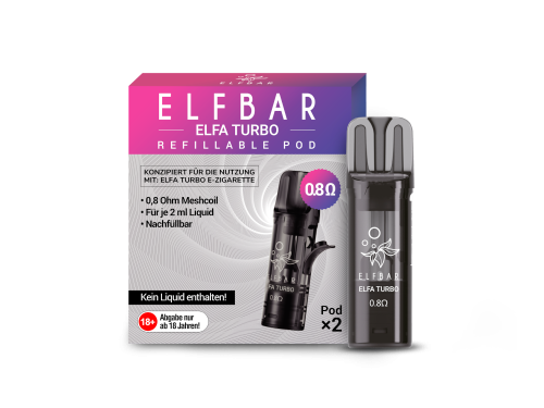 ElfBar - Elfa Turbo - Refillable 2ml Pod 0,8 Ohm