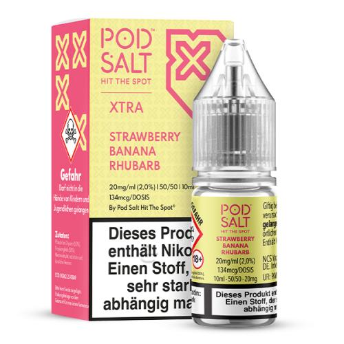 Pod Salt - X - Strawberry Banana Rhubarb - Nikotinsalz Liquid - 10ml