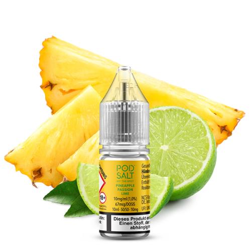 Pod Salt X - Pineapple Passion Lime - 10ml Nikotinsalz Liquid