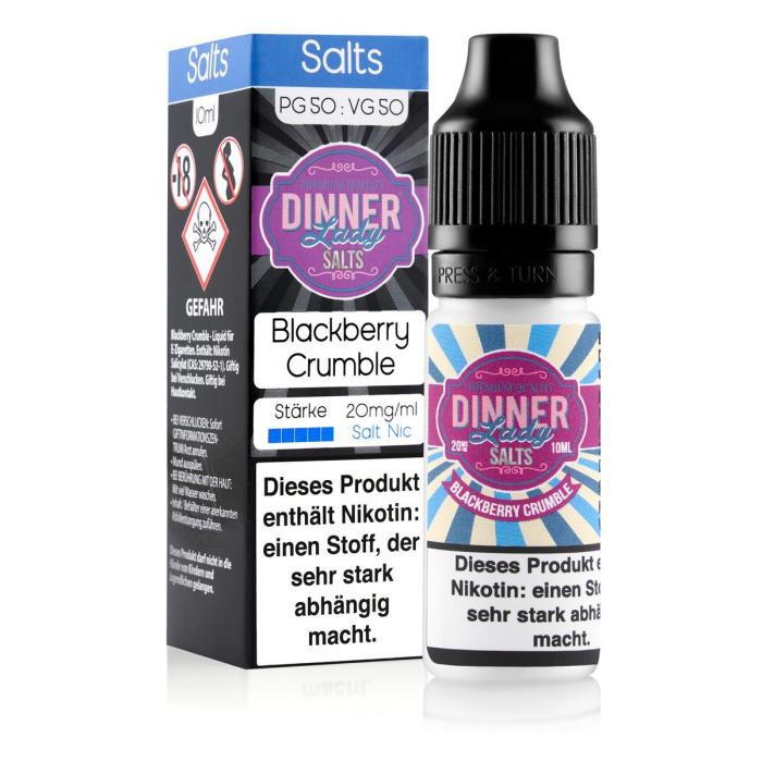 Dinner Lady - Salts - Blackberry Crumble - Nikotinsalz Liquid - 10ml - 20mg/ml