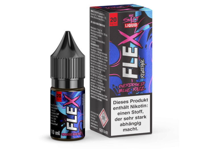 Revoltage - FLEX - Overdosed Blue Razz - NicSalt Liquid 10ml -