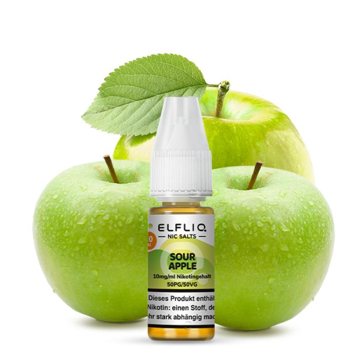 Elfbar - Elfliq - Sour Apple - Nikotinsalz Liquid - 10ml