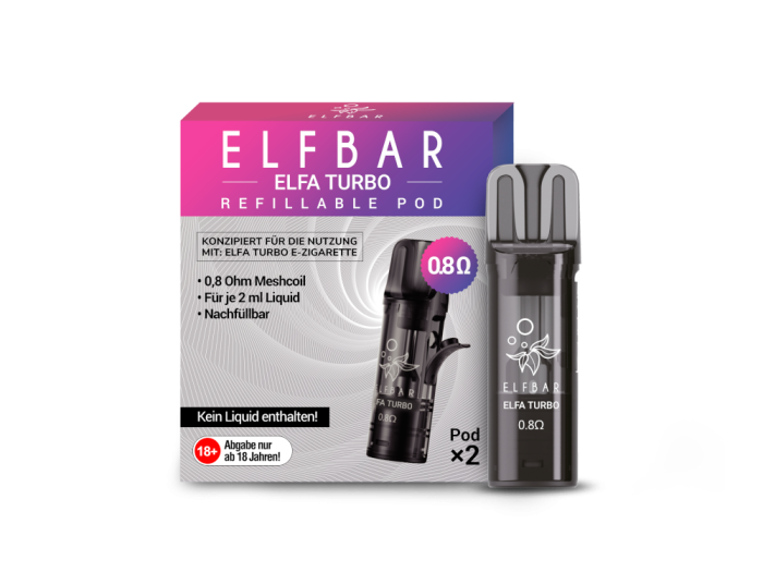 ElfBar - Elfa Turbo - Refillable 2ml Pod 0,8 Ohm