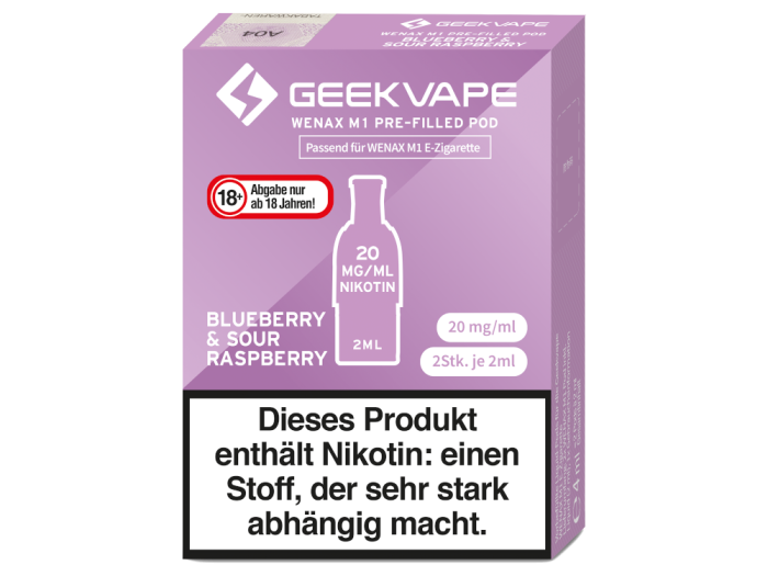 GeekVape - Wenax M1 Pods Blueberry Sour Raspberry