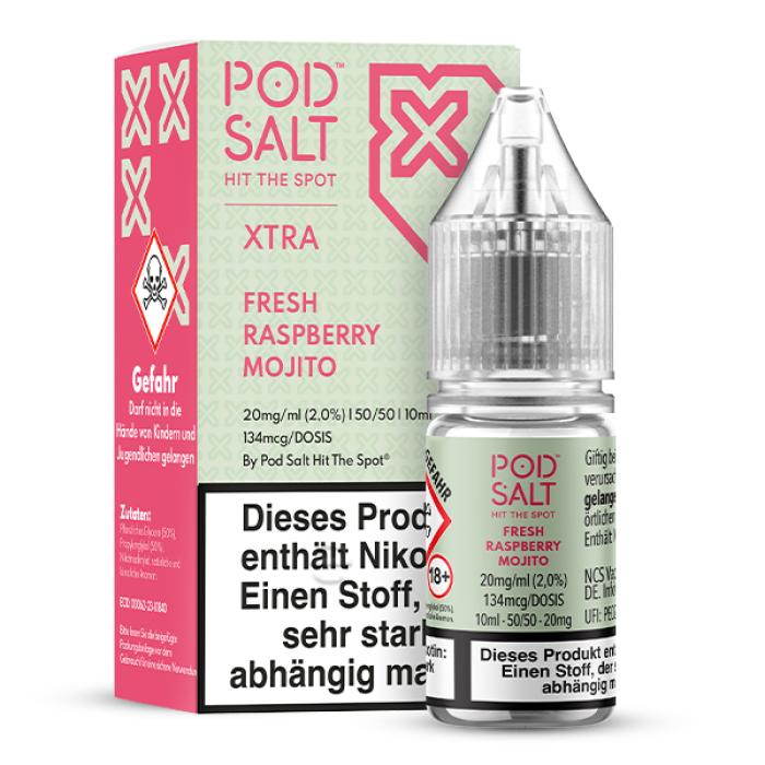 Pod Salt - X - Fresh Raspberry Mojito - Nikotinsalz Liquid - 10ml