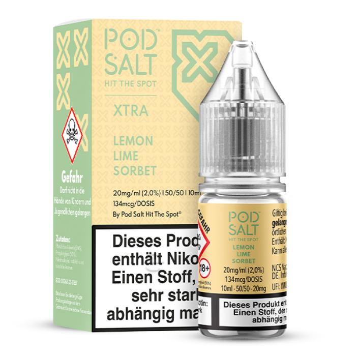 Pod Salt - X - Lemon Lime Sorbet 10ml Nikotinsalz Liquid