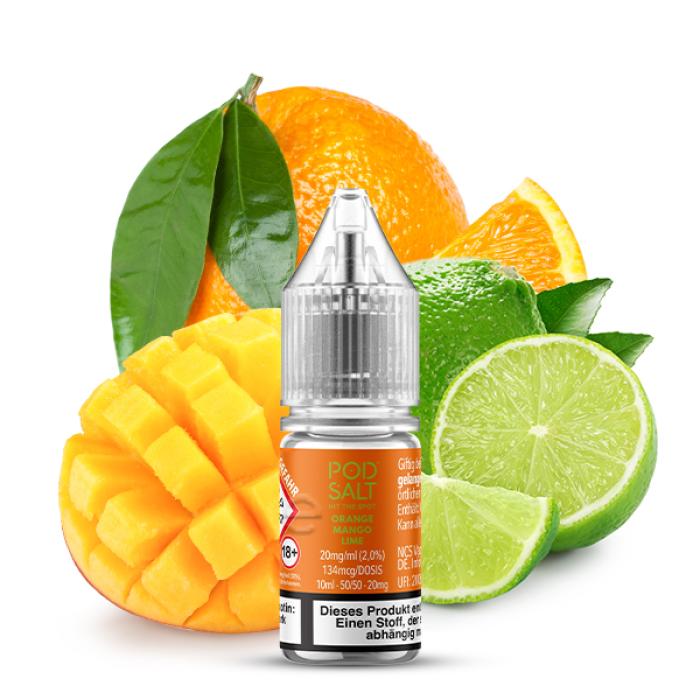 Pod Salt - X - Orange Mango Lime - Nikotinsalz Liquid - 10ml