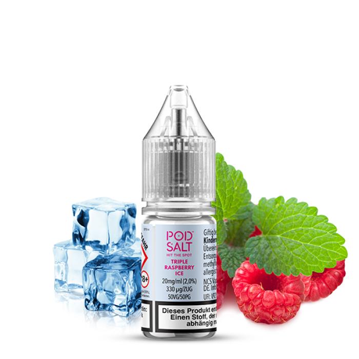 Pod Salt - X - Triple Raspberry Ice - Nikotinsalz Liquid - 10ml